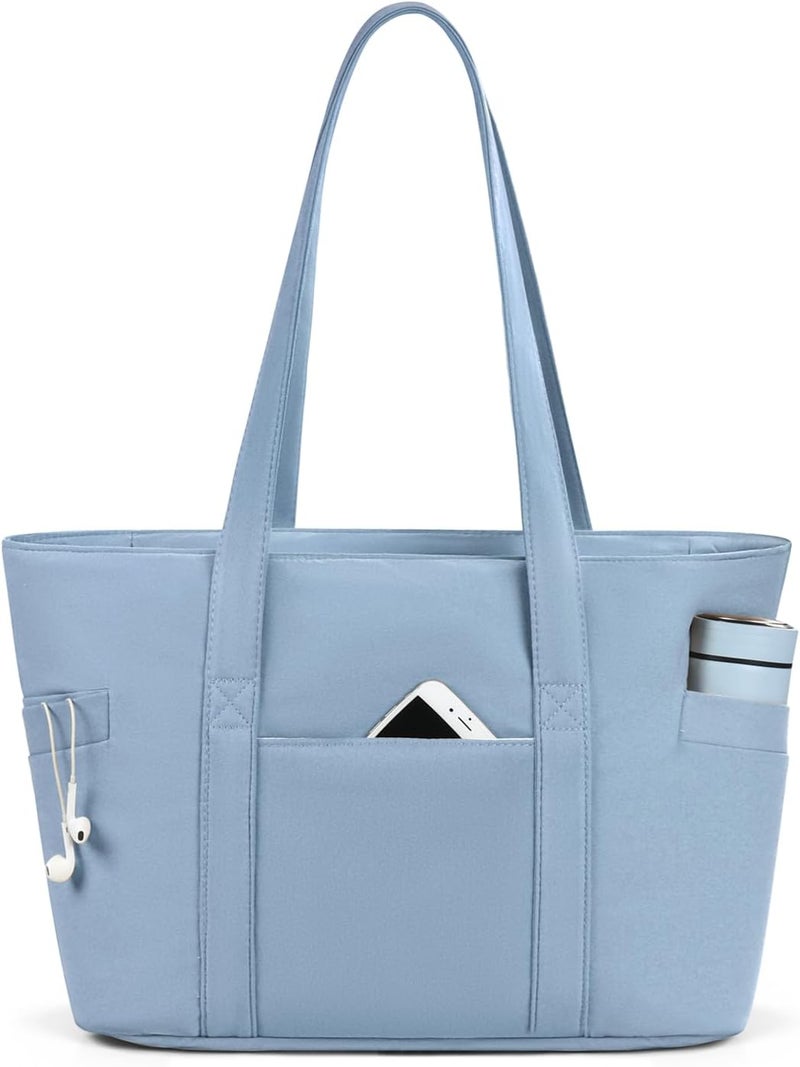 CTWWFS Tote Bag for Women, Travel Essentials Large Tote Bag with Zipper, Top Handle Handbag for Travel, Work - Image 1